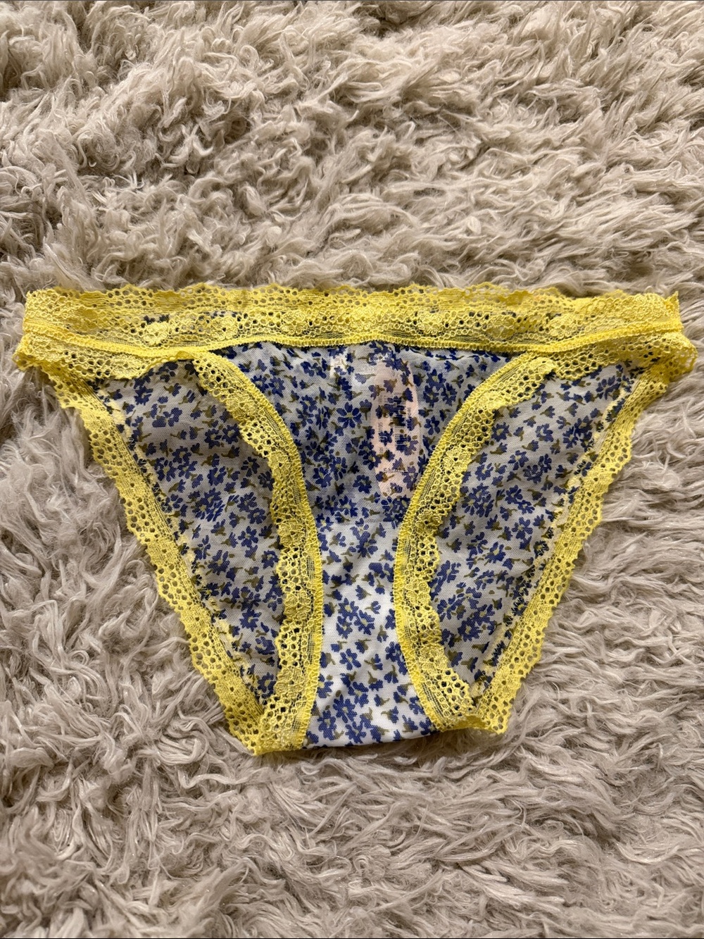 NWT Vintage 2009 Y2K Victoria's Secret Mesh Lace Bikini Panty Small